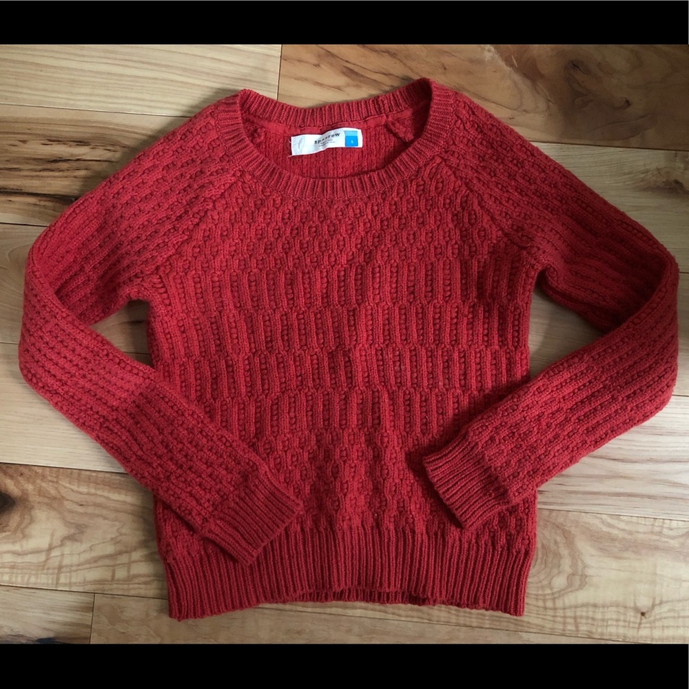 Cozy orange sweater from Anthropologie!